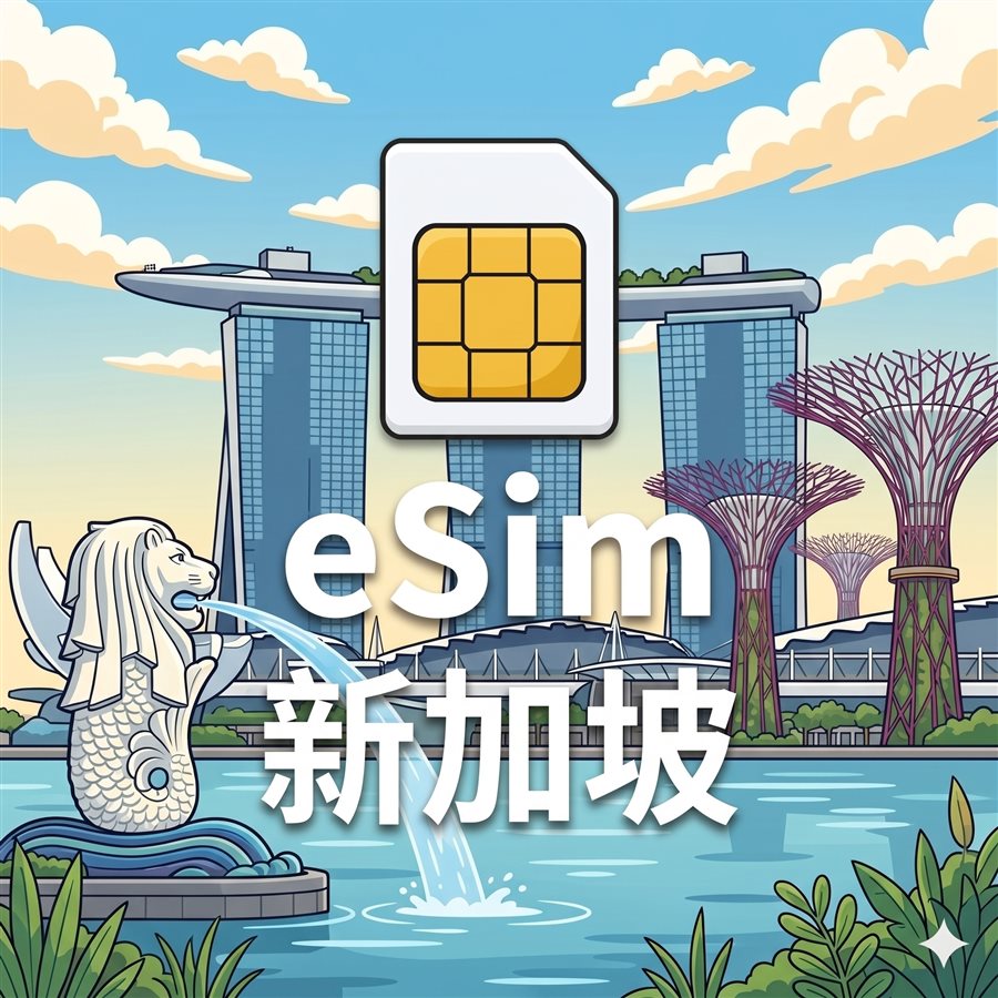新加坡 eSIM 不斷網 每日定量 1G/Day